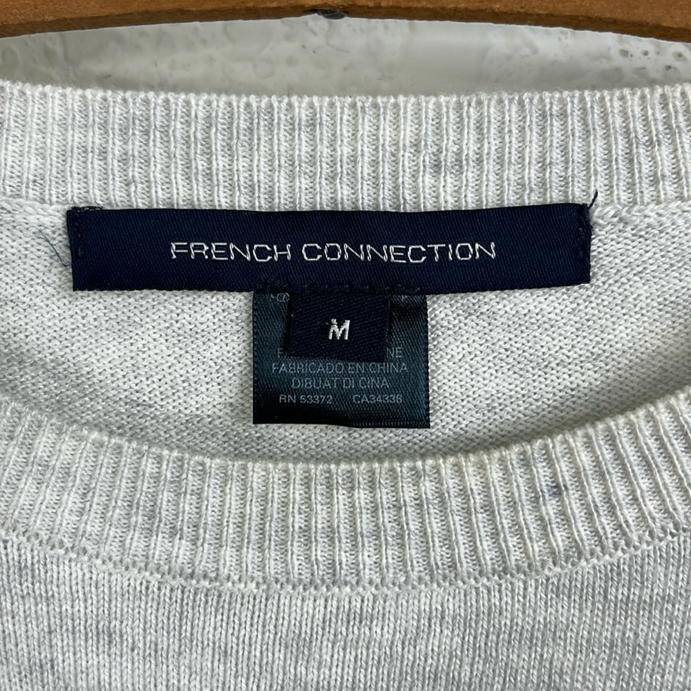 French Connection Gray and White Layered Sweater - Picture 8 of 11